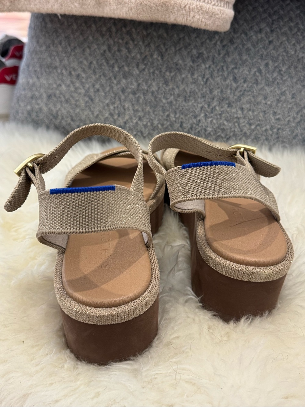 Rothy’s Women’s Lightweight Platform Sandals with Ankle Strap - Picture 2 of 4